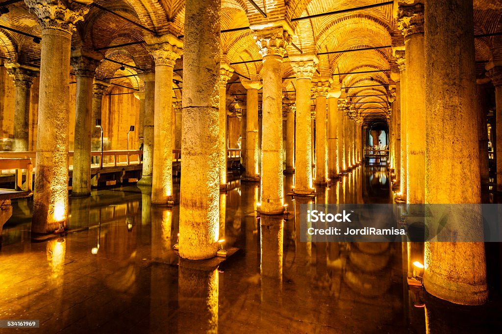 Basilica Cistern in Istanbul The Basilica Cistern, Sultanahmet district, Istanbul, Turkey. 2015 Stock Photo