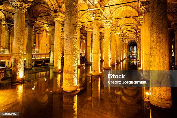 Basilica Cistern In Istanbul Stock Photo - Download Image Now - 2015, Ancient, Antique