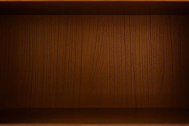 istock Empty wood box, cabinet or bookcase as background 534164463