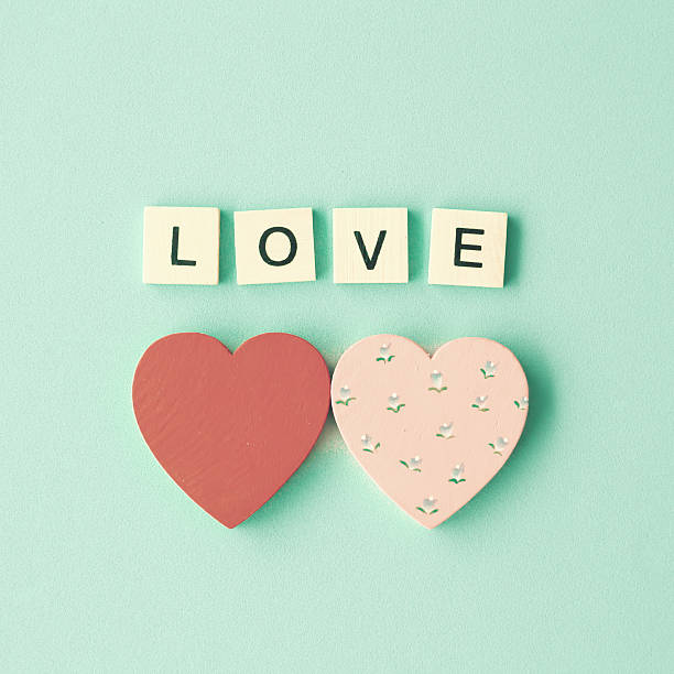 istock Hand painted hearts and love message 534165343