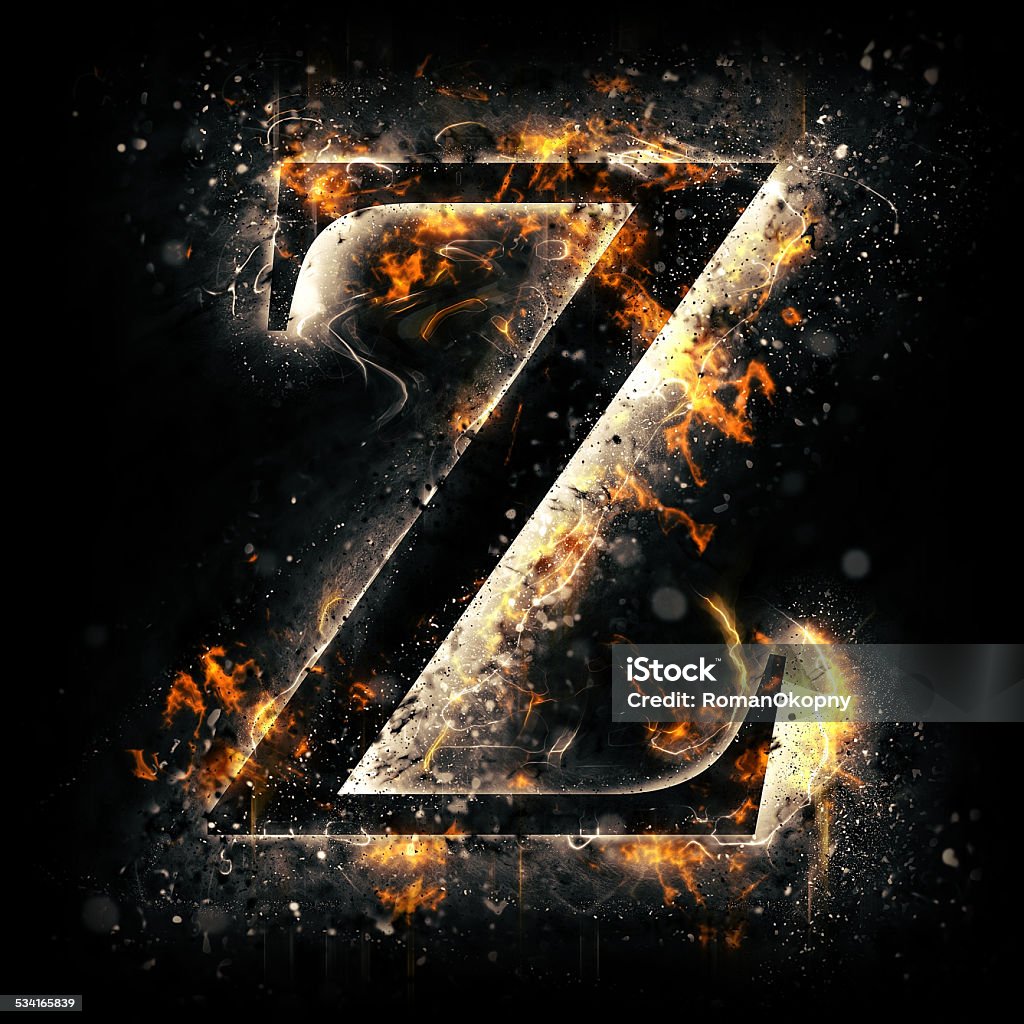 Fire Alphabet Letter Z Stock Photo - Download Image Now - Letter Z ...
