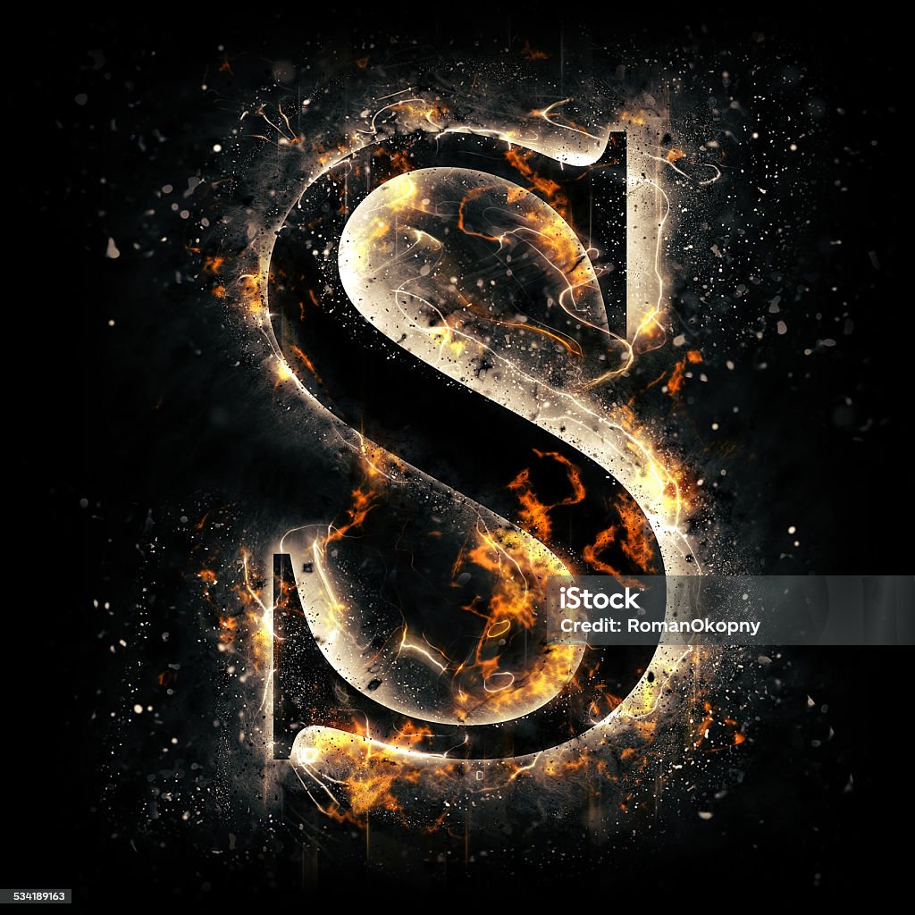 Fire Alphabet Letter S Stock Photo - Download Image Now - Fire ...