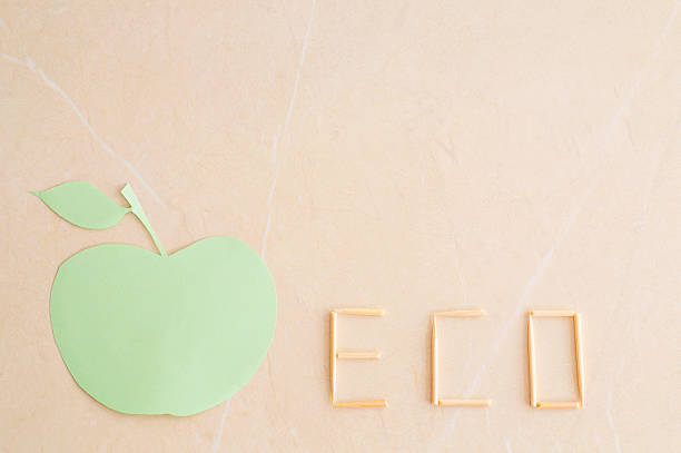 istock Eco Concept. Abstract green apple and eco word. 534191578