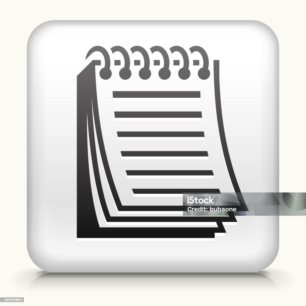Paper Square Button Square Button With Binder Paper Stock Illustration - Download Image Now ...