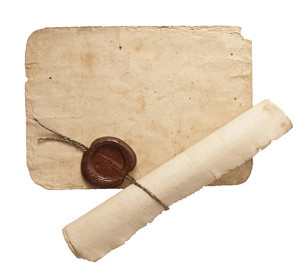 istock Blank paper with wax seal 534192457