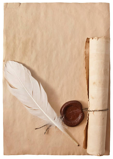 istock Blank paper with wax seal 534192461