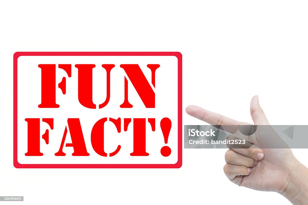 FUN FACT! Businessman hand pointing FUN FACT! Fun Stock Photo