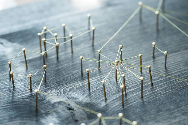 istock Web of wires, showing connections between groups and singles 534193138