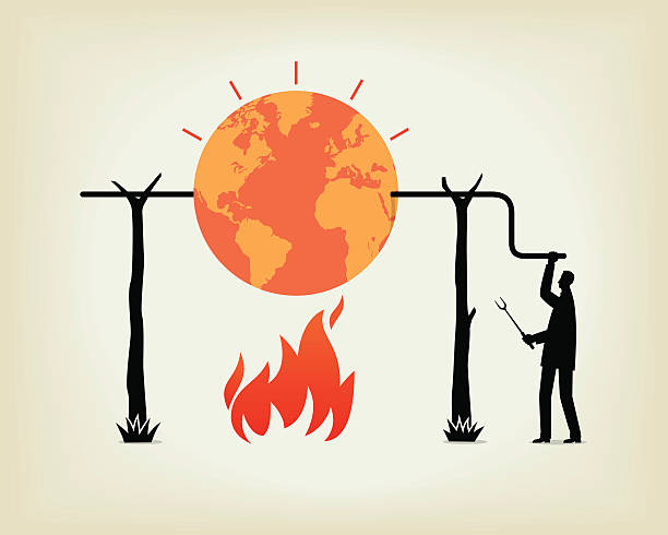 illustrazioni stock, clip art, cartoni animati e icone di tendenza di riscaldamento globale - judgement day illustrations