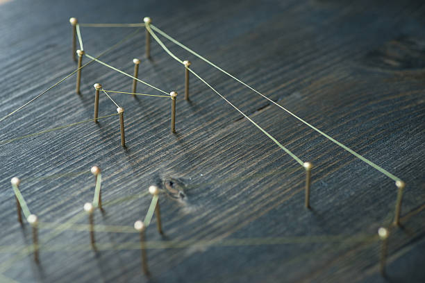 istock Web of wires, showing connections between groups and singles 534193608