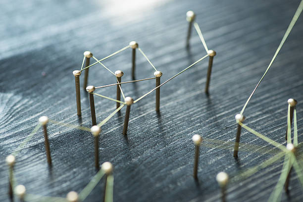 istock Web of wires, showing connections between groups and singles 534194098
