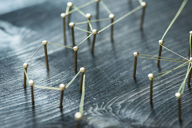 istock Web of wires, showing connections between groups and singles 534194222