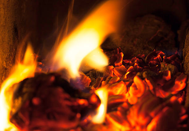 istock Glowing wood embers for barbecue 534194553