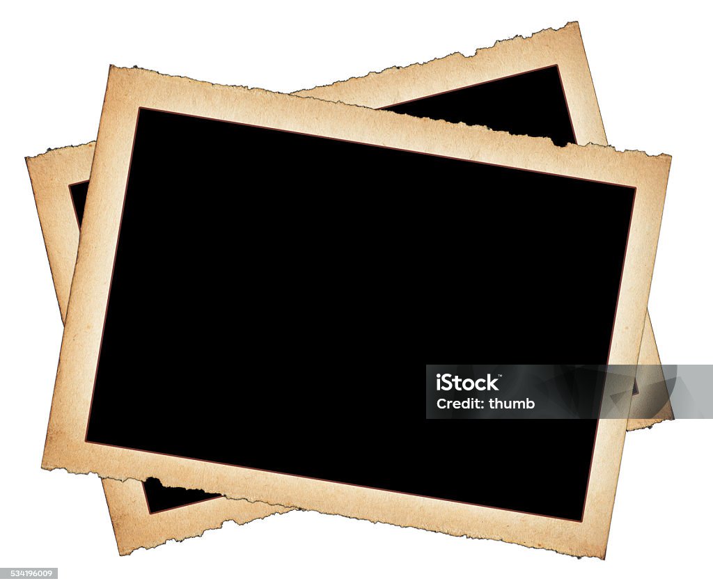 Paper Frames With Frayed Edges Stock Photo - Download Image Now - 2015,  Aging Process, Black Background - iStock