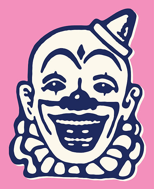 uśmiech klaun - clown stock illustrations