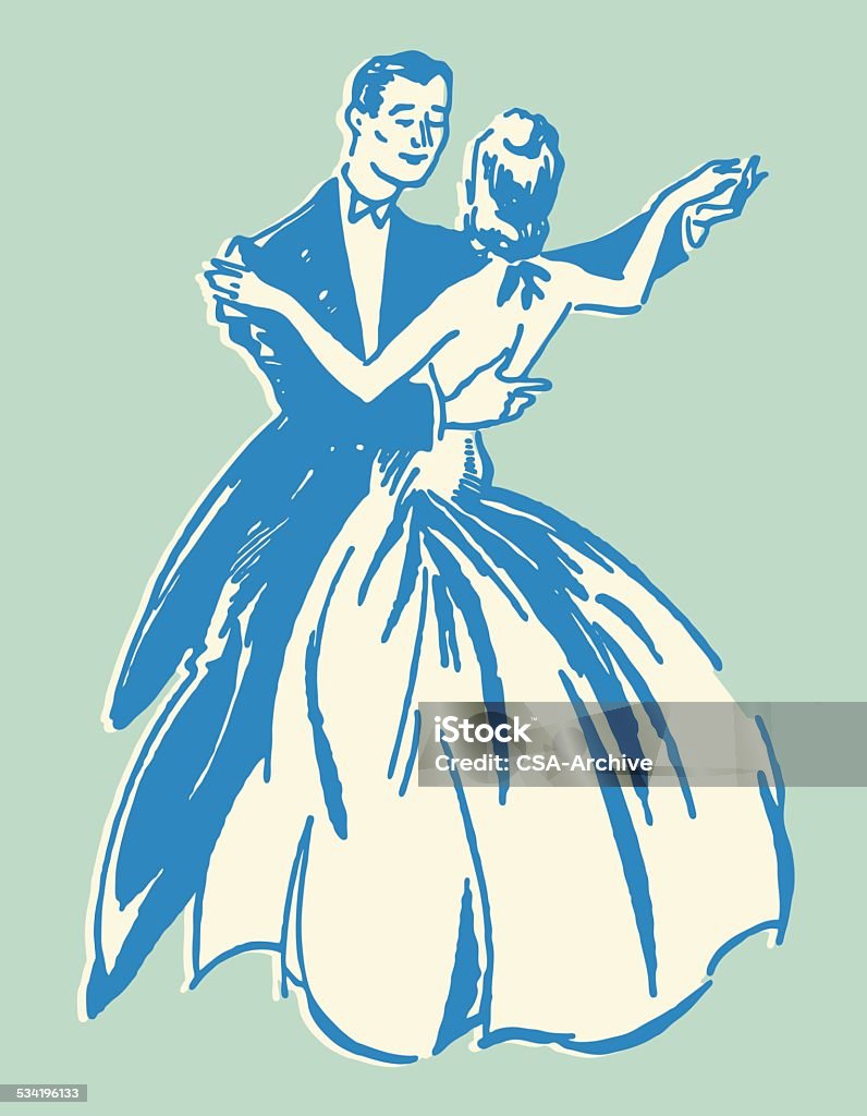 Pareja de baile - arte vectorial de Boda libre de derechos