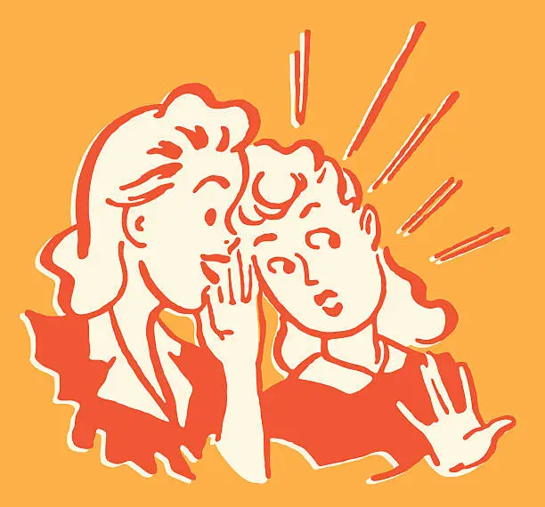 Vector illustration of Two Women Talking