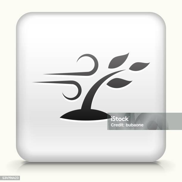 Square Button With Nature And Wind Stock Illustration - Download Image Now - 2015, Cold Temperature, Curve