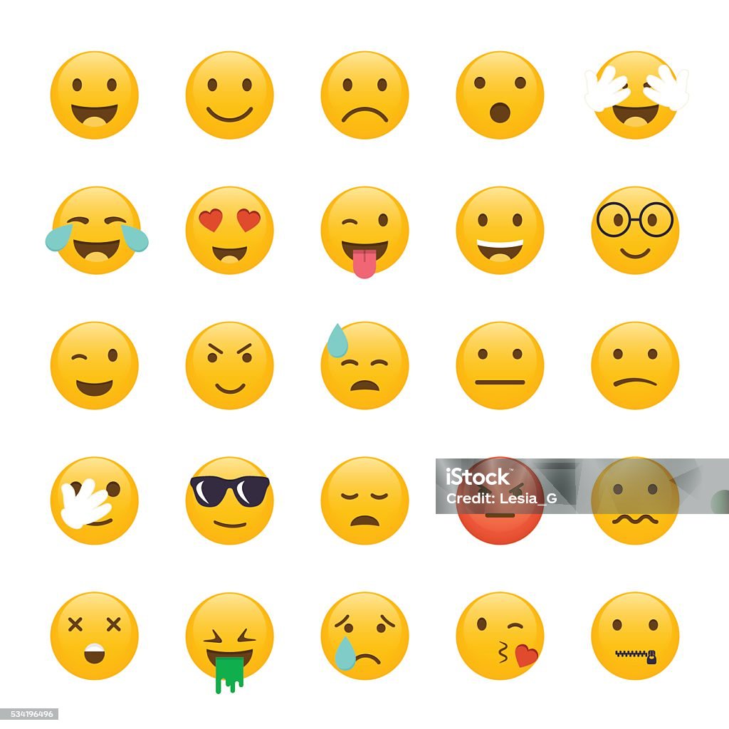Tập Hợp Biểu Tượng Cảm Xúc Emoji Thiết Kế Phẳng Thiết Kế Avatar Ảo ...