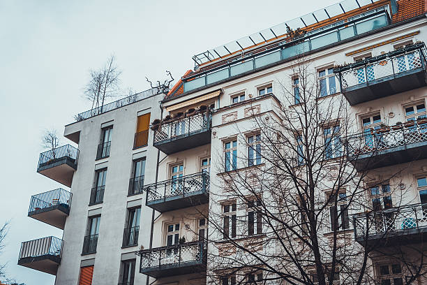 istock Modern Low Rise Apartment Building with Balconies 534197432
