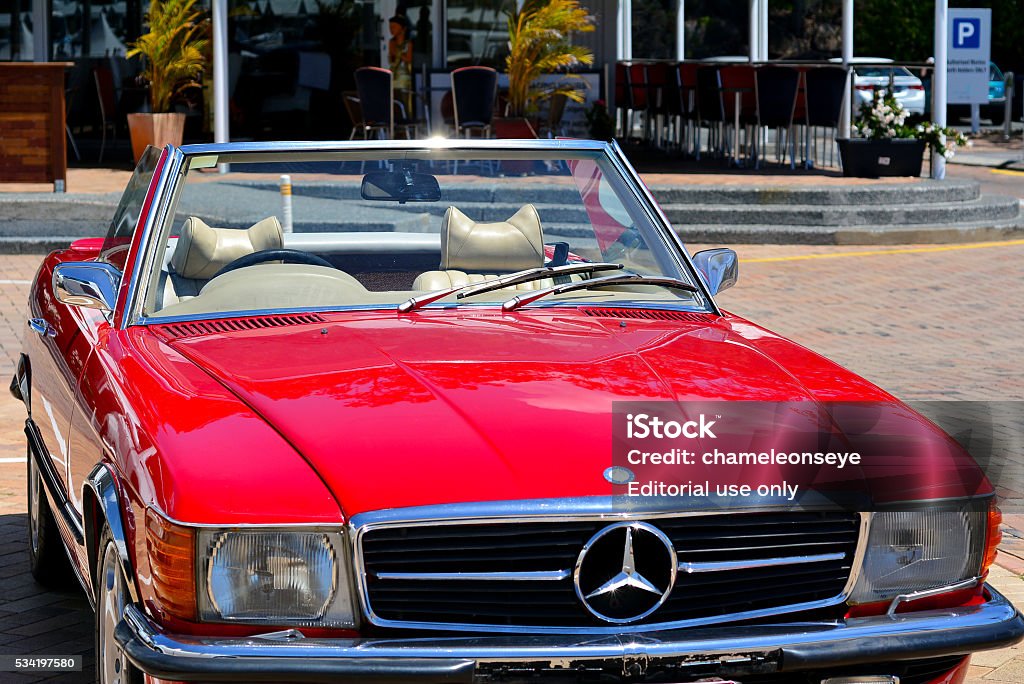 Classic Convertible Car Red Mercedes Benz 560sl Photo - Download Image Now - Bumper, Car, Chrome iStock