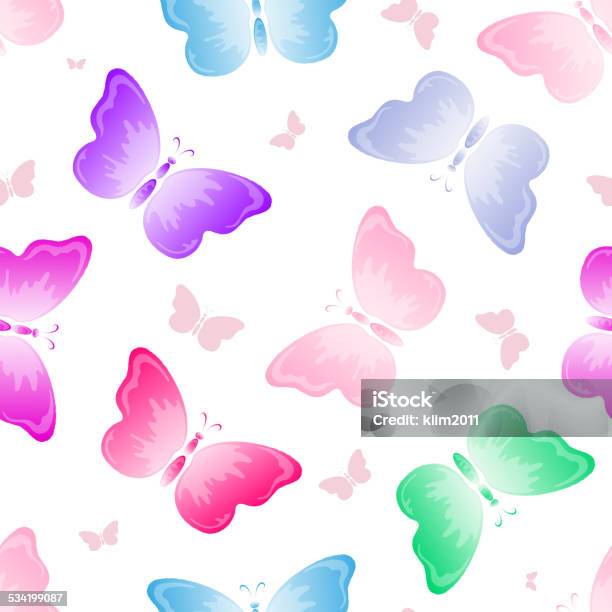 Butterflies Seamless Background Stock Illustration - Download Image Now - 2015, Abstract, Animal Markings