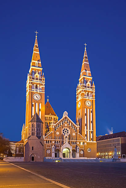 Neo romanesque cathedral of Szeged, Hungary.