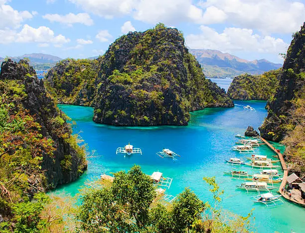 Landscape of tropical island. Coron island. Philippines.