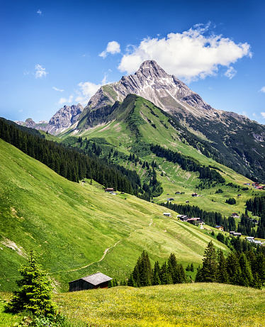 Aerial view of Staubbach Fall, Switzerland