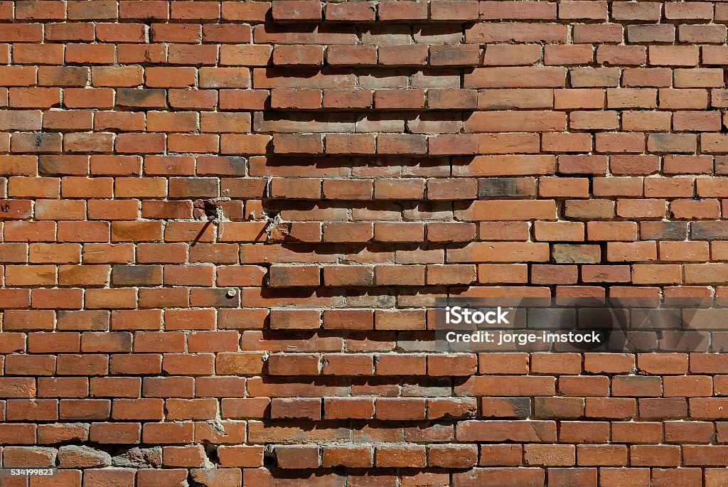 brick wall Detail of brick wall, fullframe 2015 Stock Photo