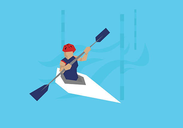 istock Illustration Female Canoeist Competing In Kayak Event 534199920