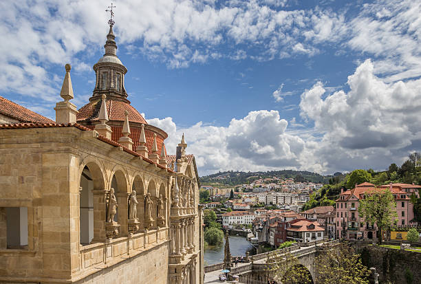 Church and roman bridge in historical town Amarante Amarante, Portugal - April 22, 2016: Church and roman bridge in historical town Amarante, Portugal monastery religion spirituality river stock pictures, royalty-free photos & images