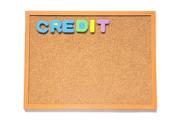 istock Corkboard with wording credit on white background 534205584