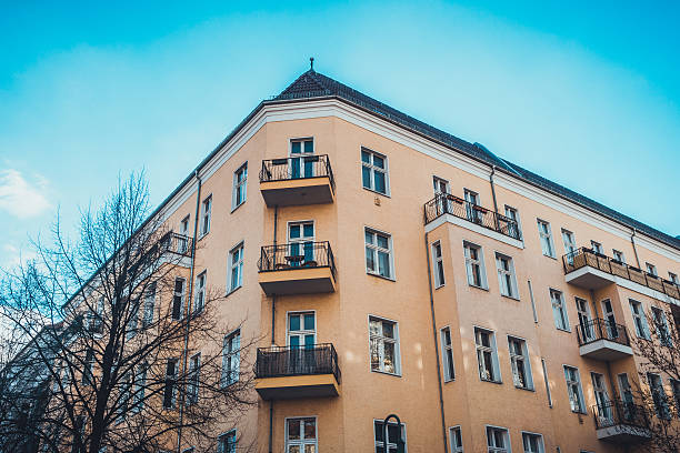istock Corner of Modern Apartment with Small Balconies 534205942