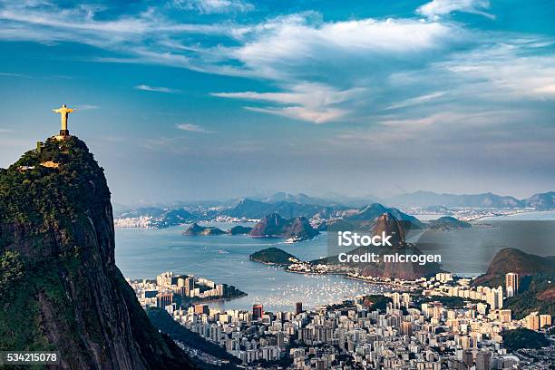 Rio De Janeiro Aerial Stock Photo - Download Image Now - Rio de Janeiro, Brazil, Christ The Redeemer