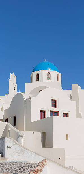 istock Santorini white church and dome in Oia on Greece 534215702