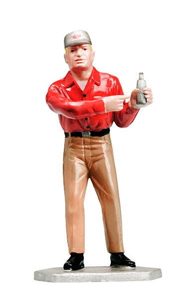 istock Man Wearing Hat Pointing at Bottle 534216403