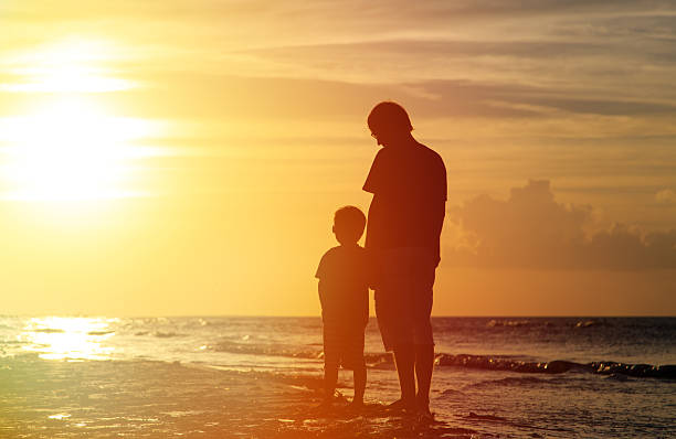 istock father and son holding hands at sunset 534217569