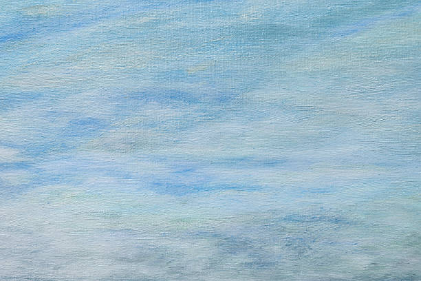 istock Light blue sky with clouds oil painting background 534218088