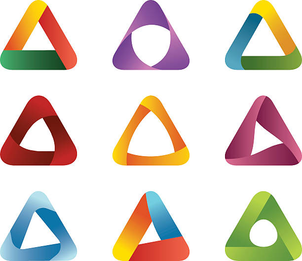 Triangle set/design elements vector art illustration