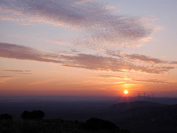 istock Sunset on the wind farm Moral de Calatrava, Ciudad Real. 534218657