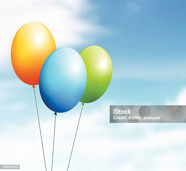 Ilustración de Coloridos Globos De Nubes y más Vectores Libres de Derechos de Cielo - Cielo, Fondos, Globo - Decoración