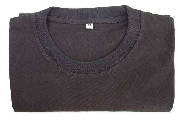 istock Men black T - shirt fold isolated on white 534221123
