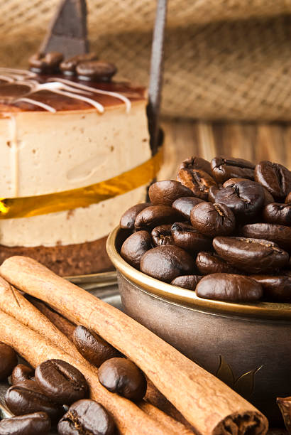 istock cup of coffee and chocolate cake 534221167