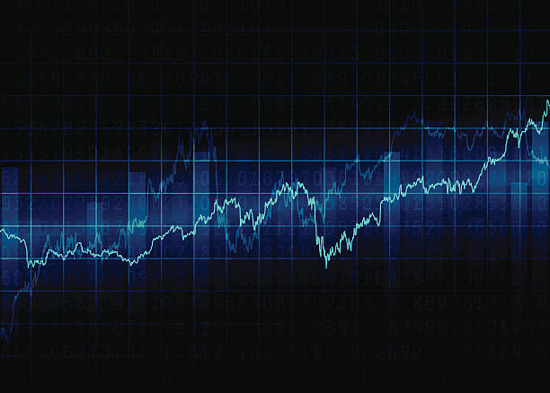 фон абстрактный финансовой - stock exchange stock market graph trading stock illustrations