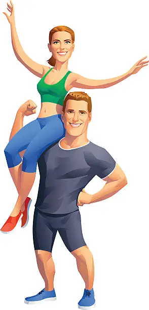 Vector illustration of fitness together