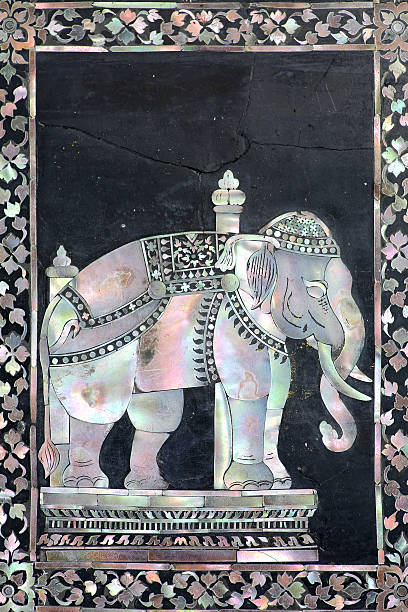 istock Traditional Thai style elephant on temple Wall 534223257