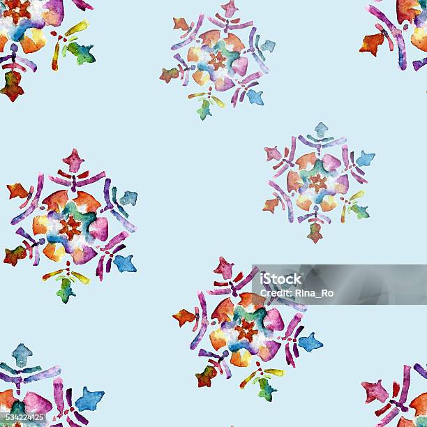 Seamless Pattern With Snowflakes Stock Illustration - Download Image Now - 2015, Abstract, Backgrounds