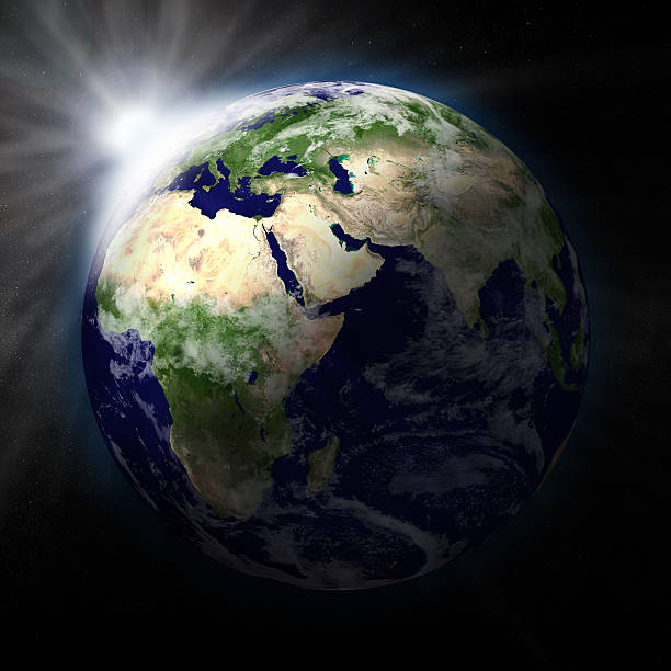 istock 3D Illustration of Earth with Rising Sun 534225303