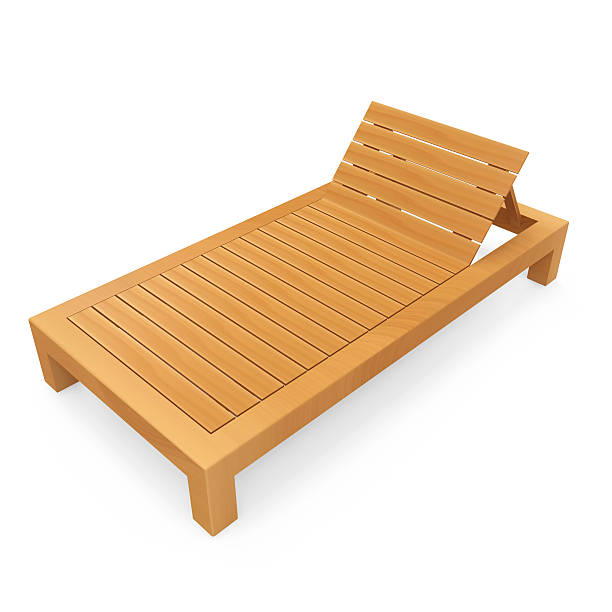 istock Wooden Sun Bed isolated on white background 534225331